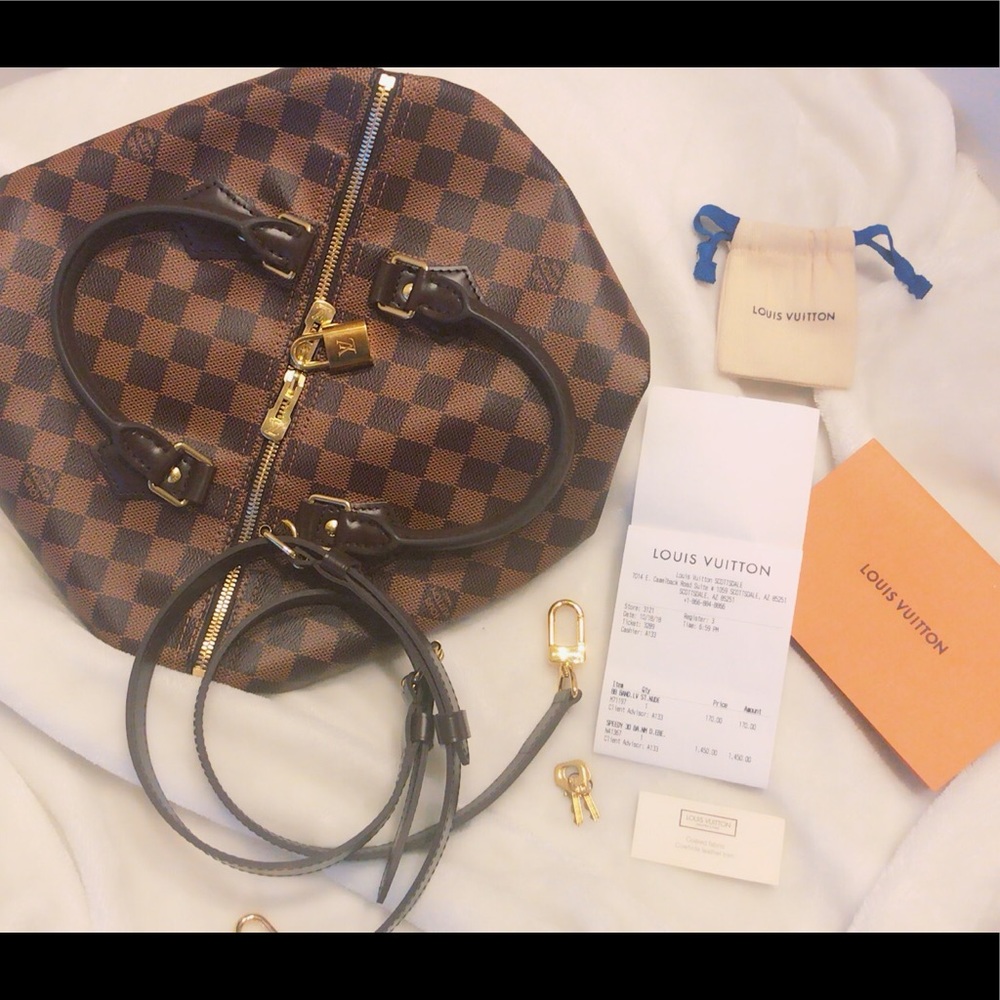 Brand New Louis Vuitton Speedy B 30 Damier Ebene!